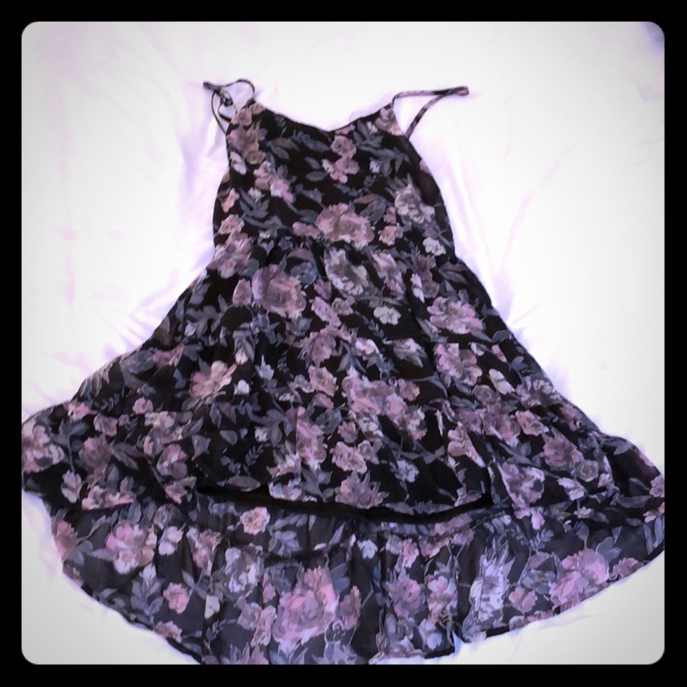High low chiffon floral dress